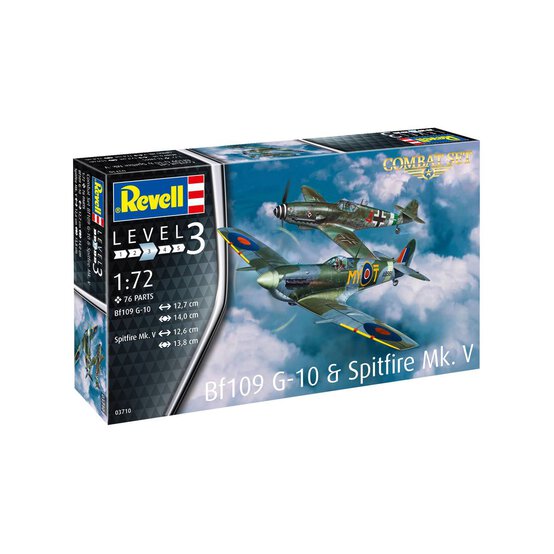Revell Messerschmitt Bf109G-10 and Spitfire Mk. V Model Kit 1:72