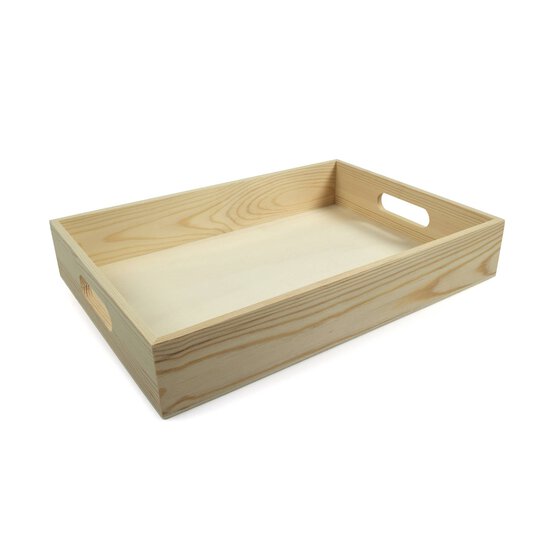 Wooden Rectangular Tray 35cm x 25cm x 6cm