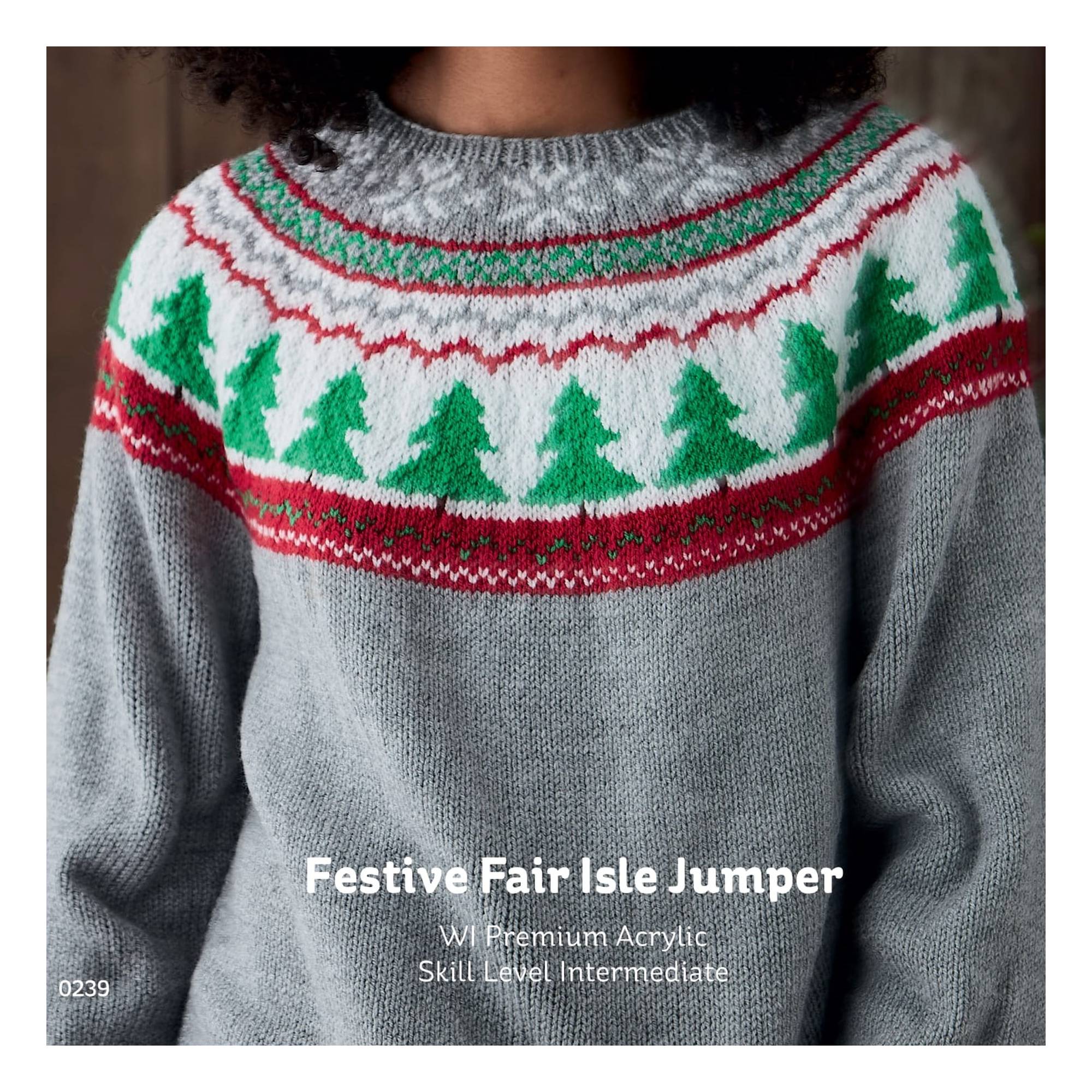 Knitcraft Festive Fair Isle Jumper Pattern 0239