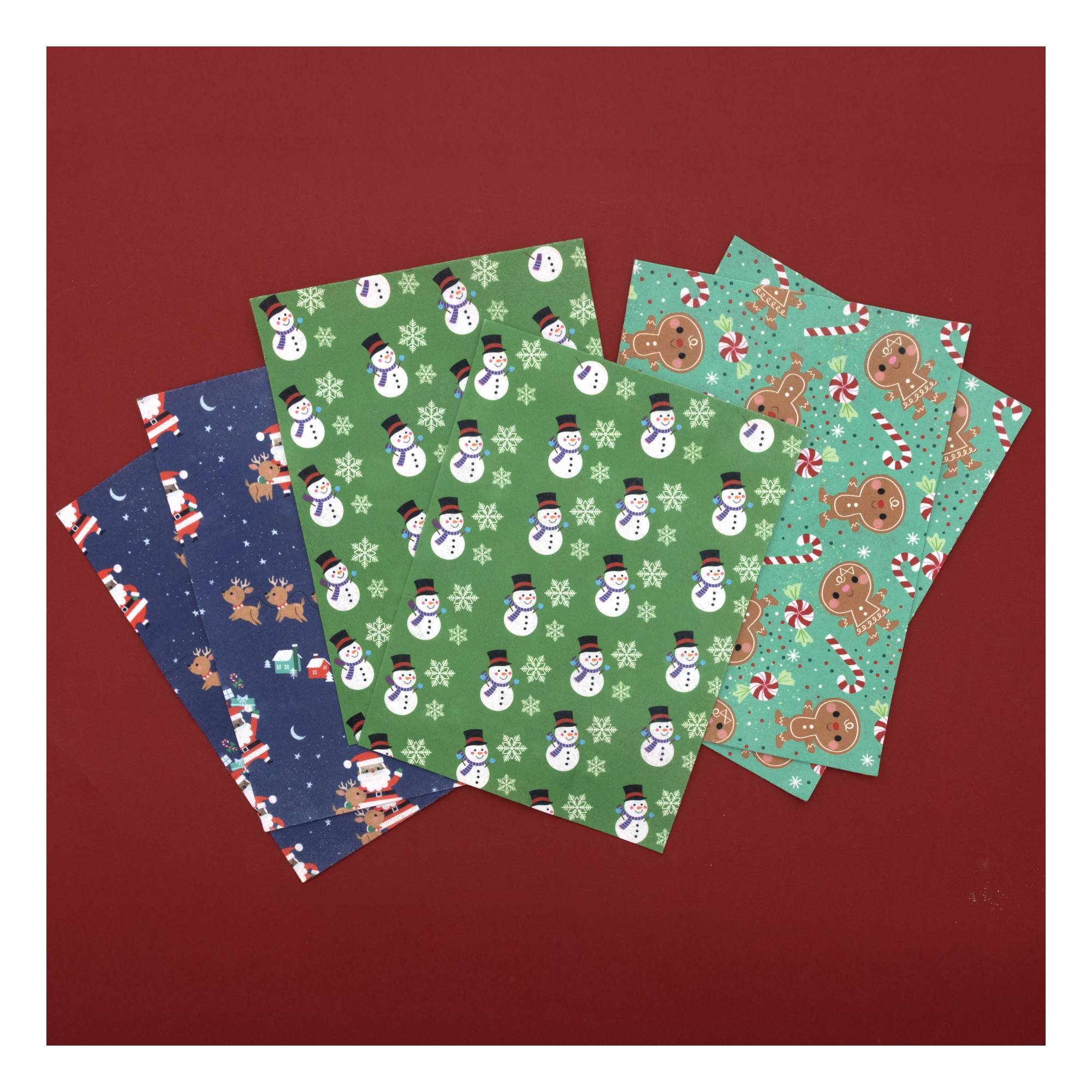 Christmas Character Felt Sheets 6 Pack