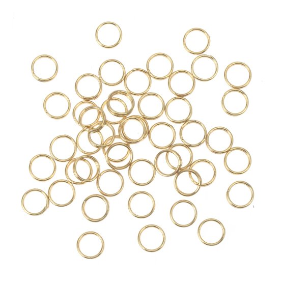 Gold Plated Split Rings 50 Pack