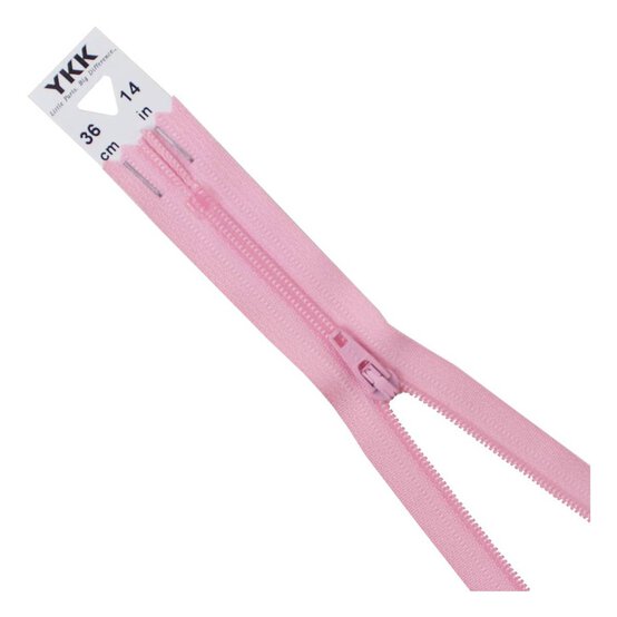 YKK Pink Dress and Skirt Zip 36cm