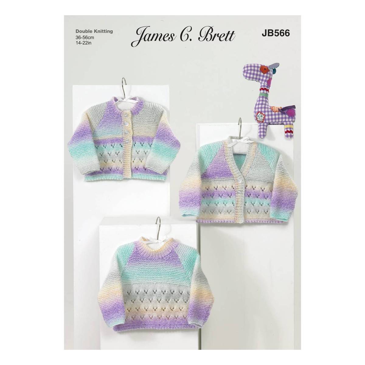 James C Brett Baby Marble DK Cardigan and Jumper Pattern JB566