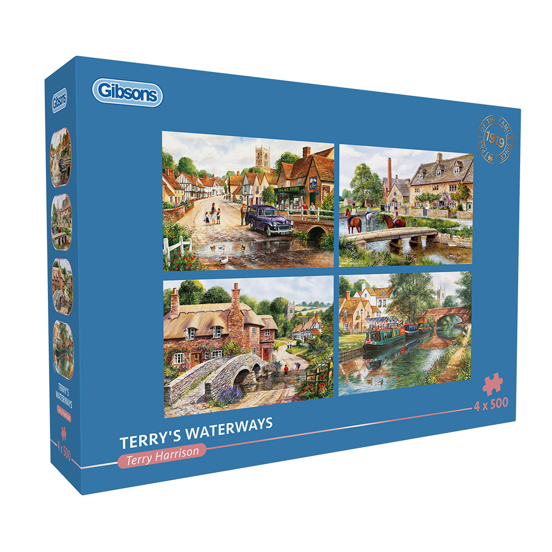 Gibsons Terry’s Waterways Jigsaw Puzzle 500 Pieces 4 Pack