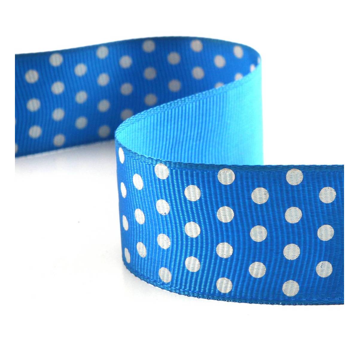 Navy White Spot Grosgrain Ribbon 12mm x 4m