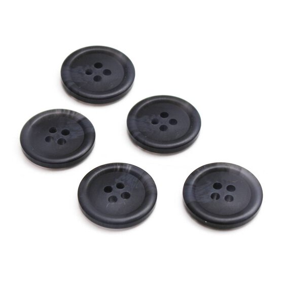 Hemline Brown Round Jacket Buttons 20mm 5 Pack