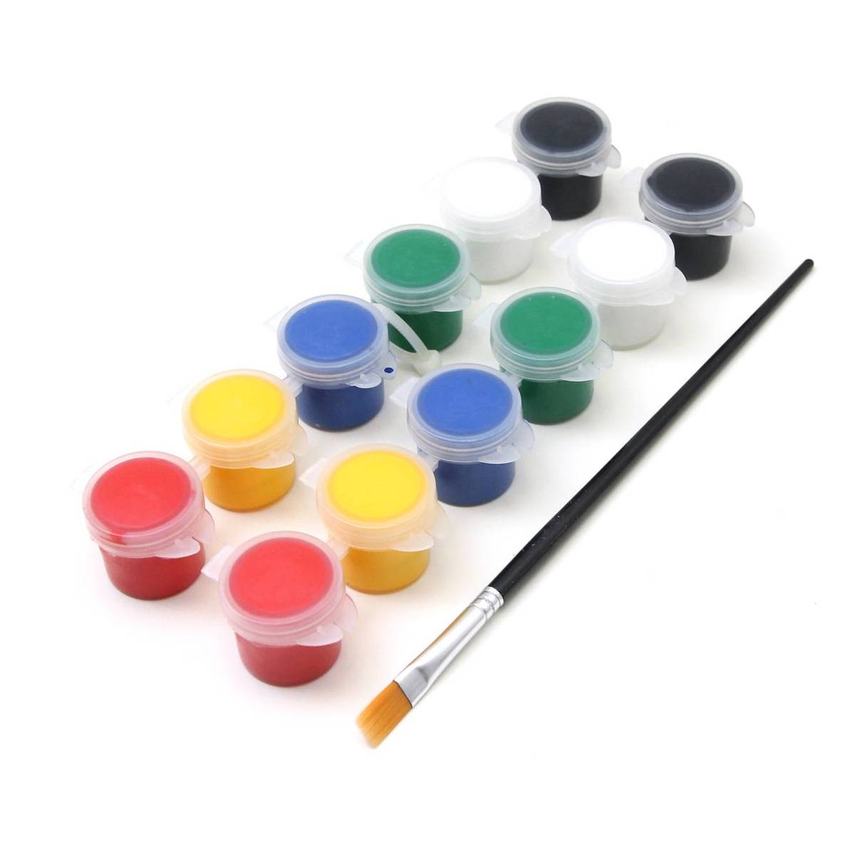 Primary Acrylic Paint Pots 13 Pieces
