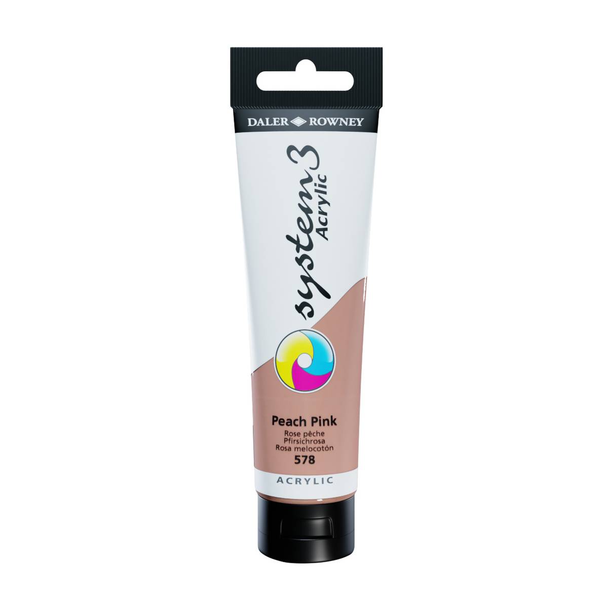 Daler-Rowney System3 Peach Pink Acrylic Paint 150ml