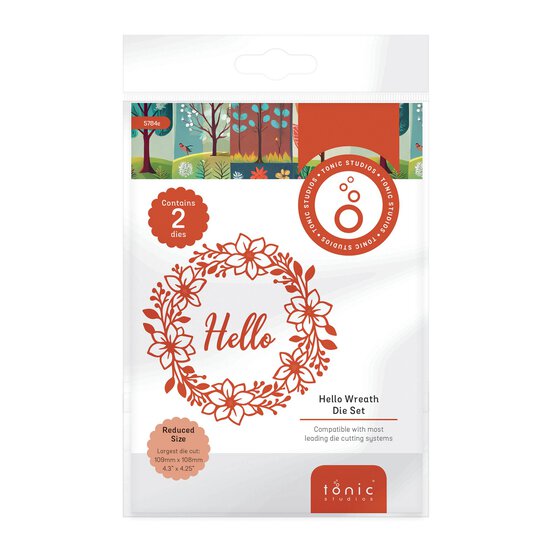 Tonic Studios Hello Wreath Die Set 2 Pieces