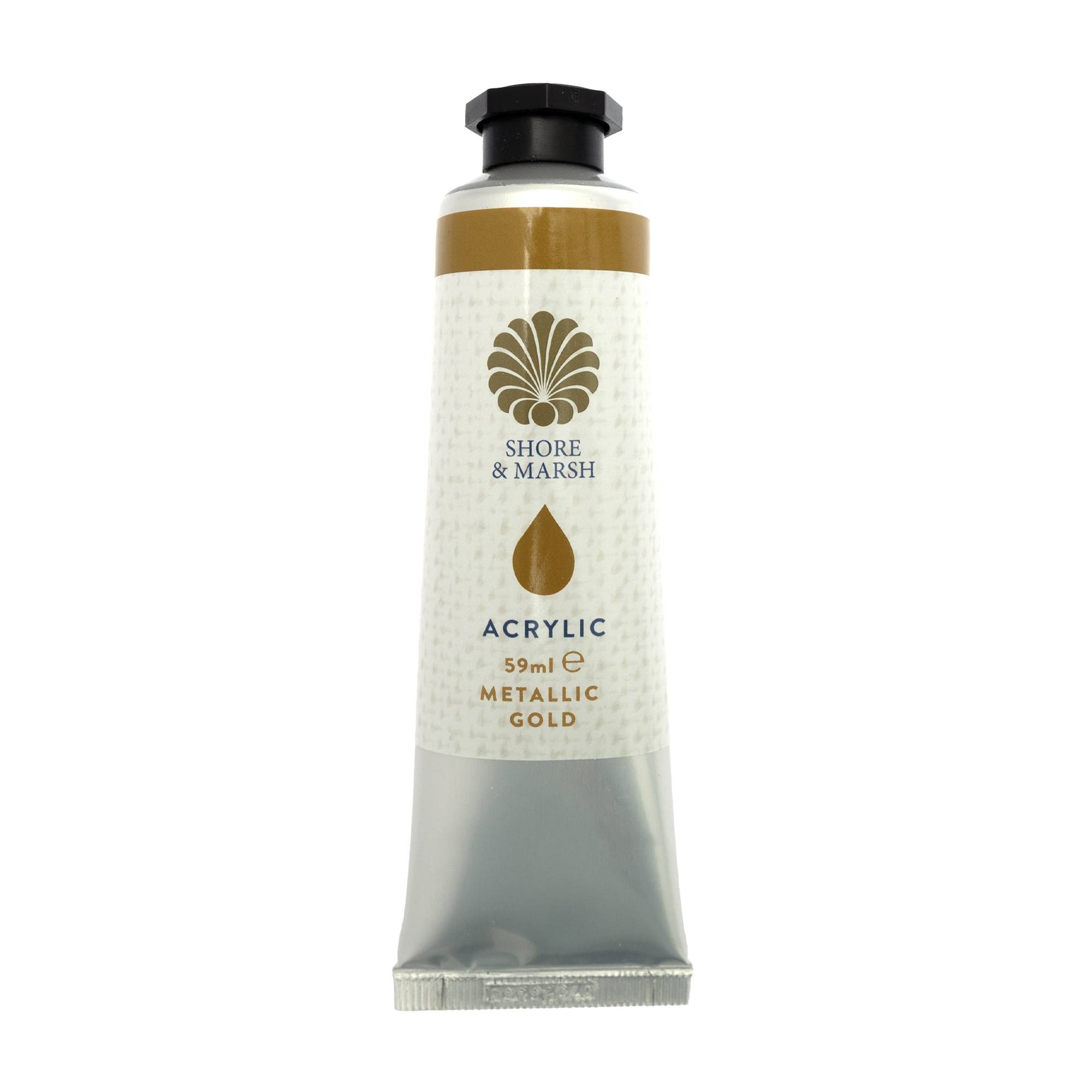 Shore & Marsh Metallic Gold Acrylic Paint 59ml