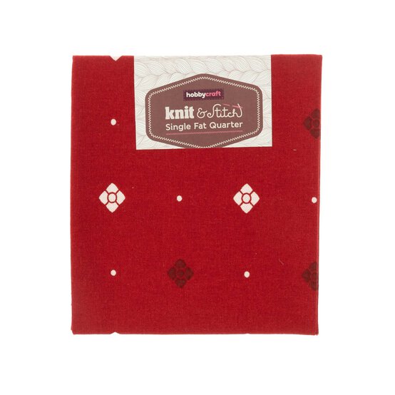 Red Little Petal Single Cotton Fat Quarter