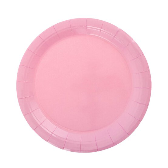 Candy Pink Paper Plates 8 Pack