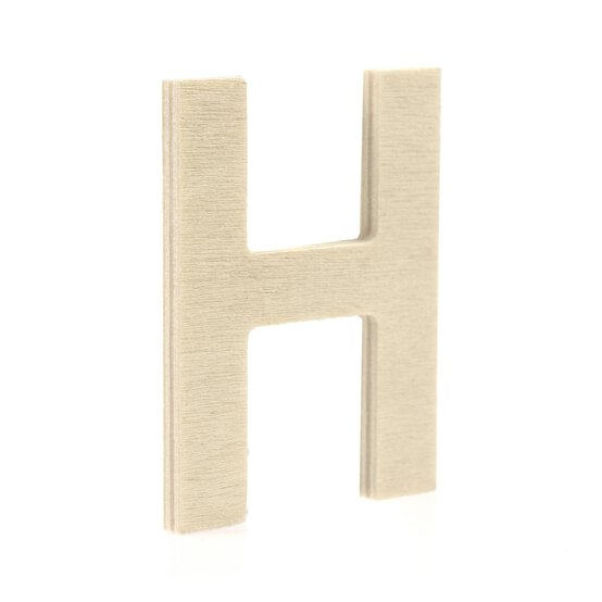 Small Wooden Letter H 6.5cm
