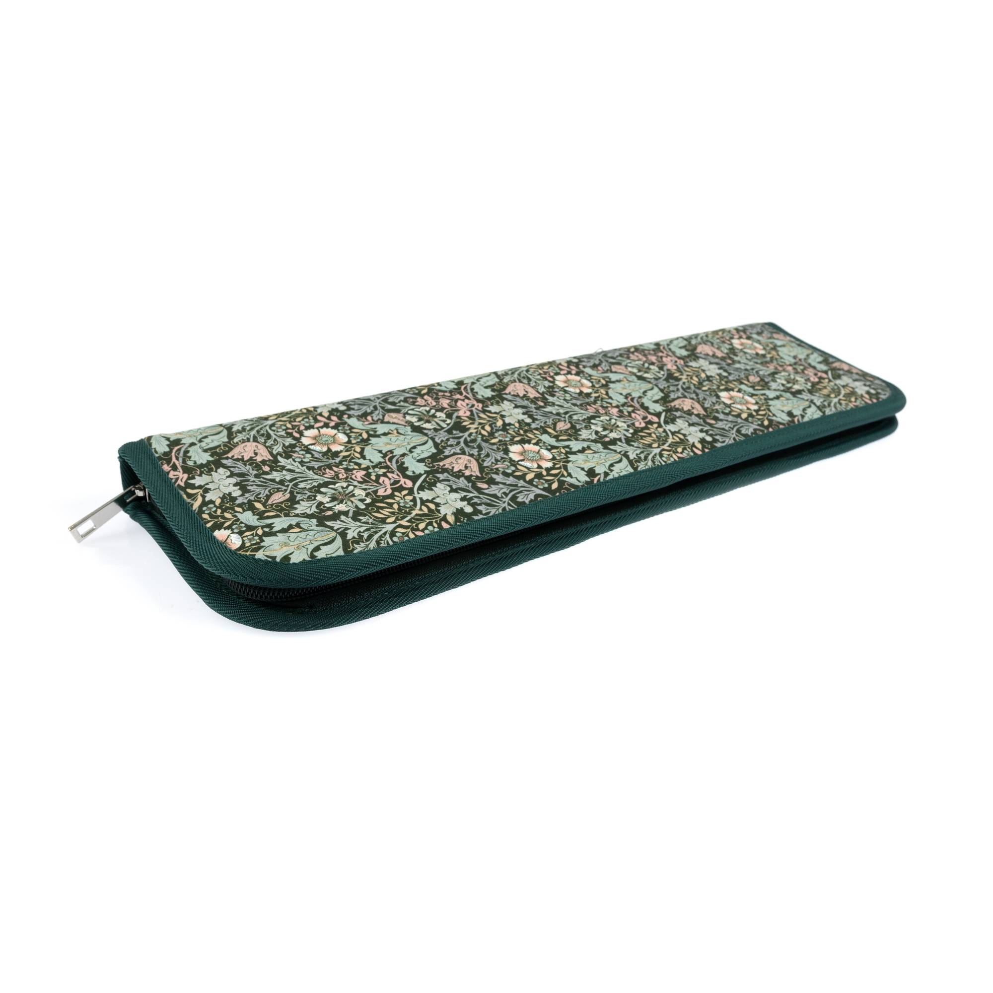 Floral Wood Block Knitting Needle and Crochet Hook Case