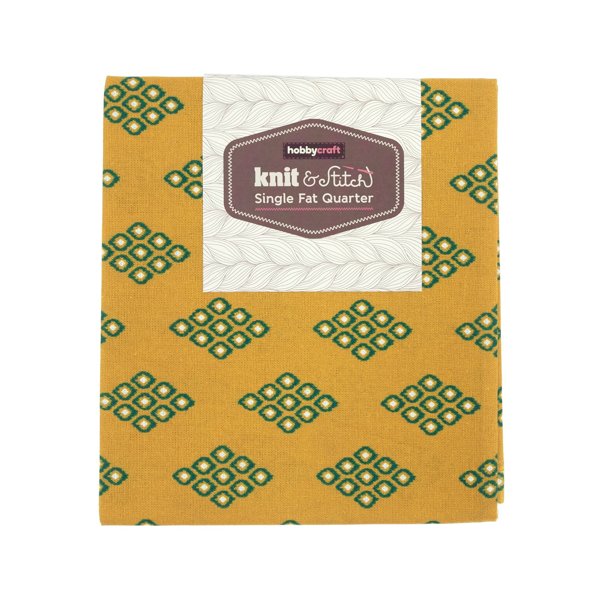 Mini Diamond Yellow Single Cotton Fat Quarter