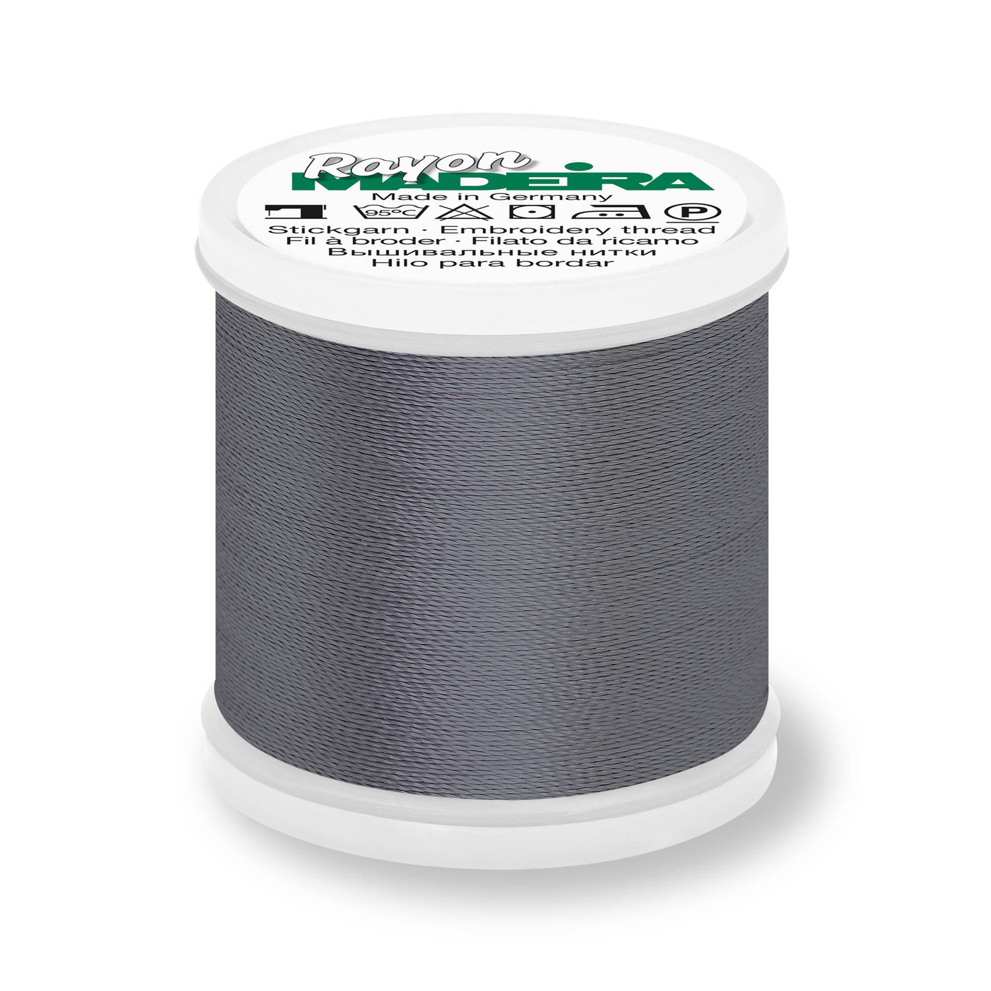 Madeira Gunmetal Grey Rayon 40 Thread 200m (1164)