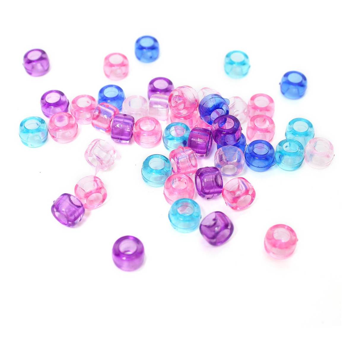 Clear Frozen Pony Beads 5 Pack
