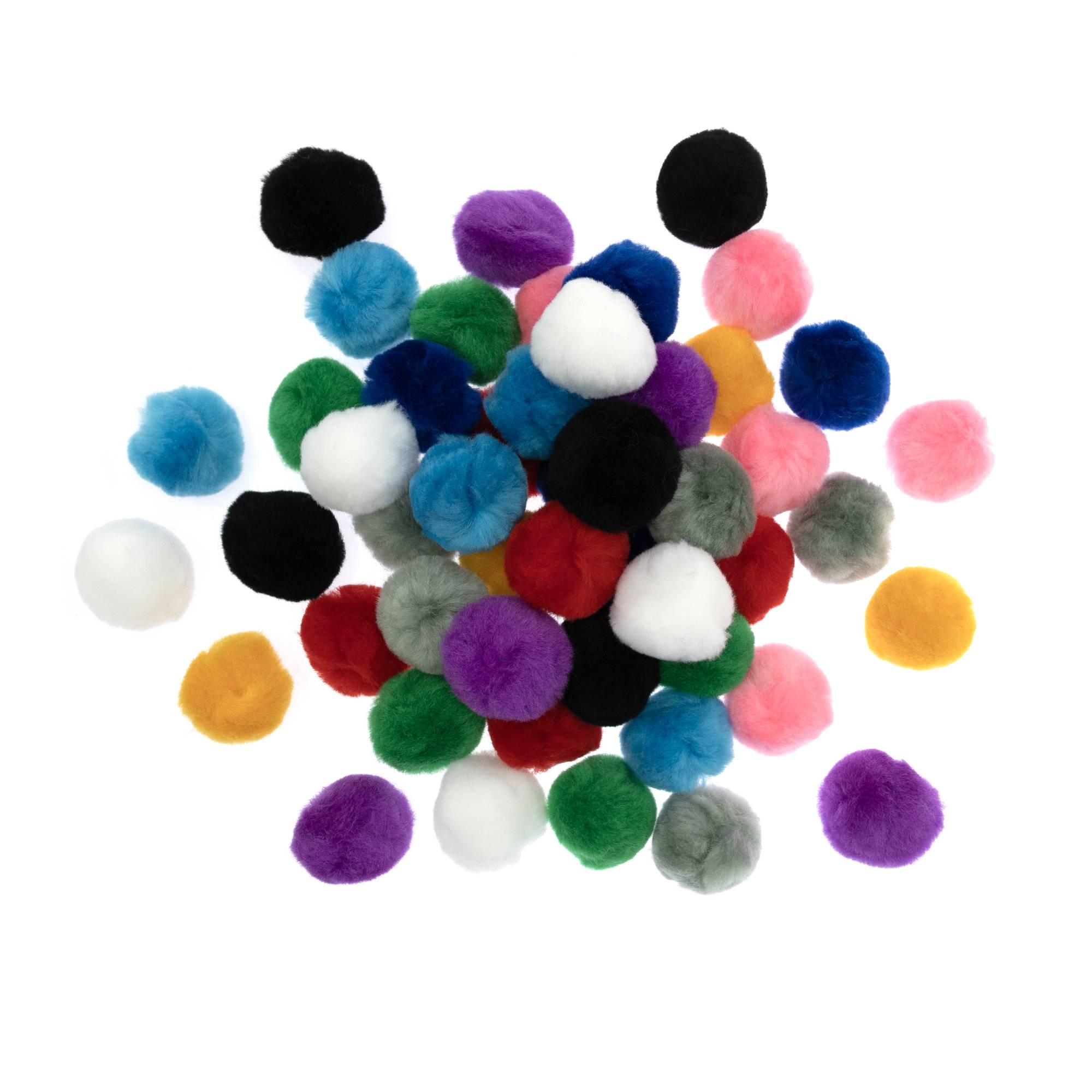 Assorted Pom Poms 5cm 50 Pack