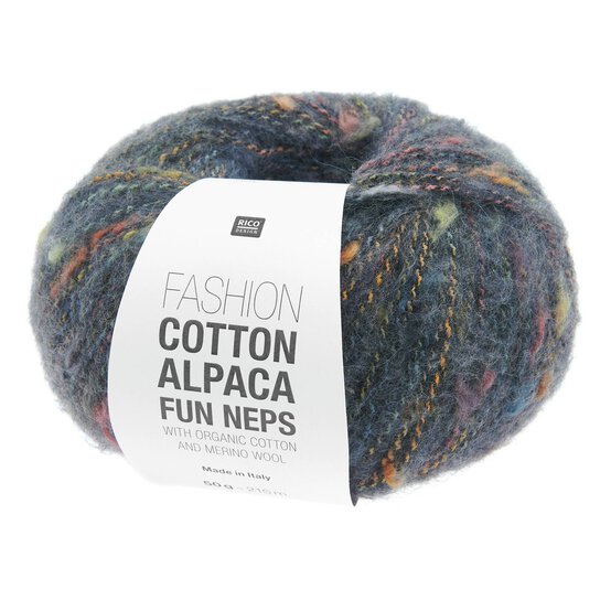 Rico Fashion Navy Blue Cotton Alpaca Fun Neps 50g