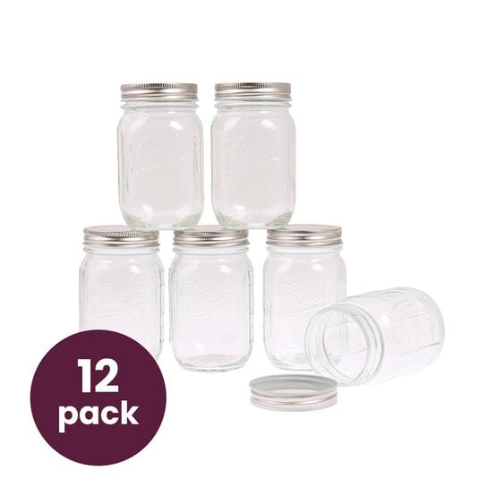 Preserving Glass Jars 490ml 12 Pack Bundle