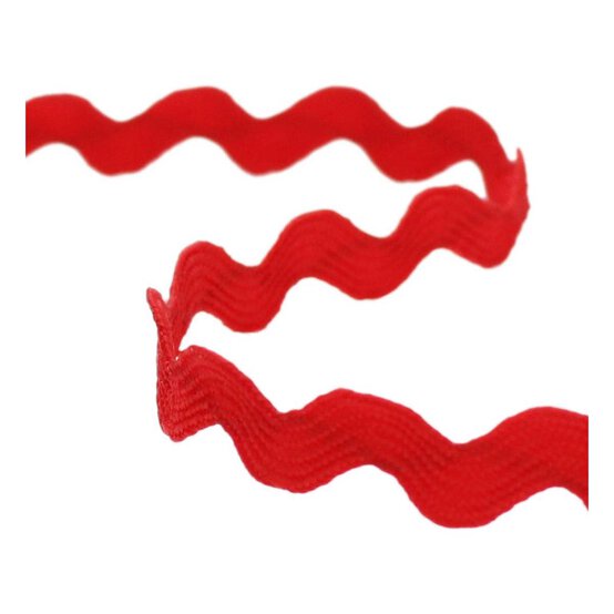 Red Ric Rac Ribbon 6mm x 4m