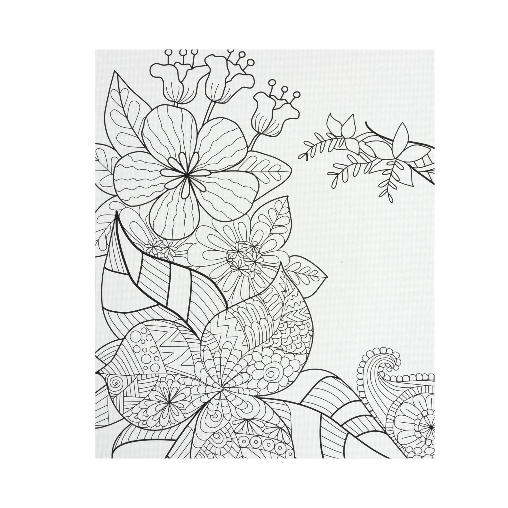 Wildflowers Colour-in Canvas