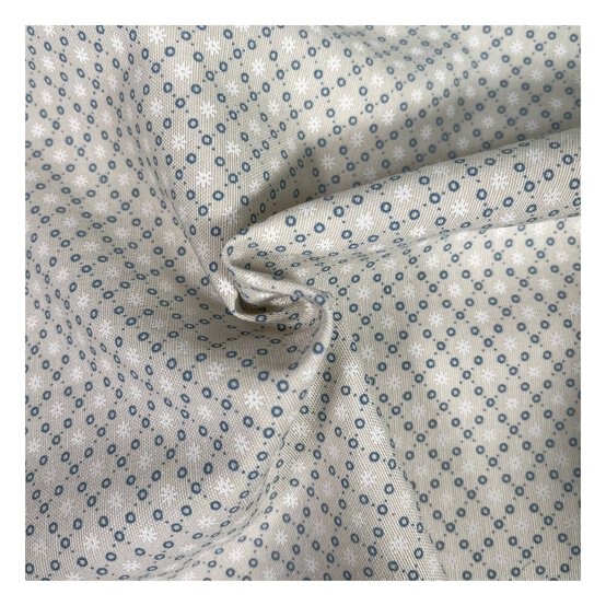 Cream Diamond Dots Polycotton Print Fabric by the Metre