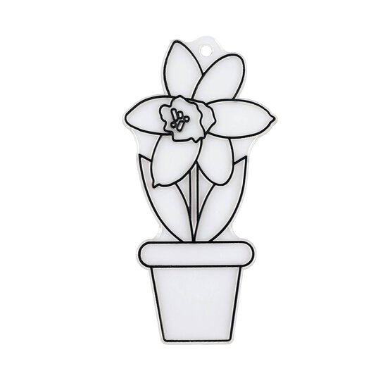 Daffodil Plastic Suncatcher