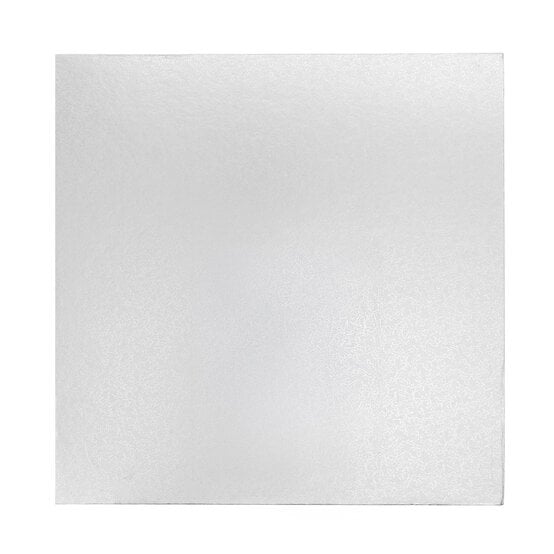 Silver Square Double Thick Card Cake Board 12 Inches