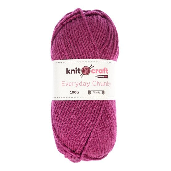 Knitcraft Magenta Everyday Chunky Yarn 100g
