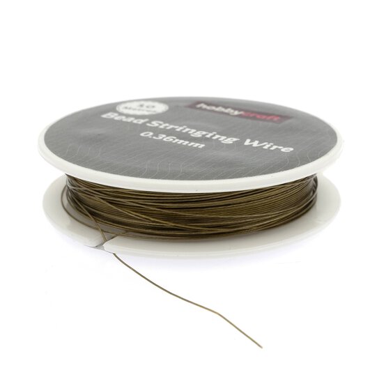 Matt Gold Bead Stringing Wire 0.36mm x 9.2m