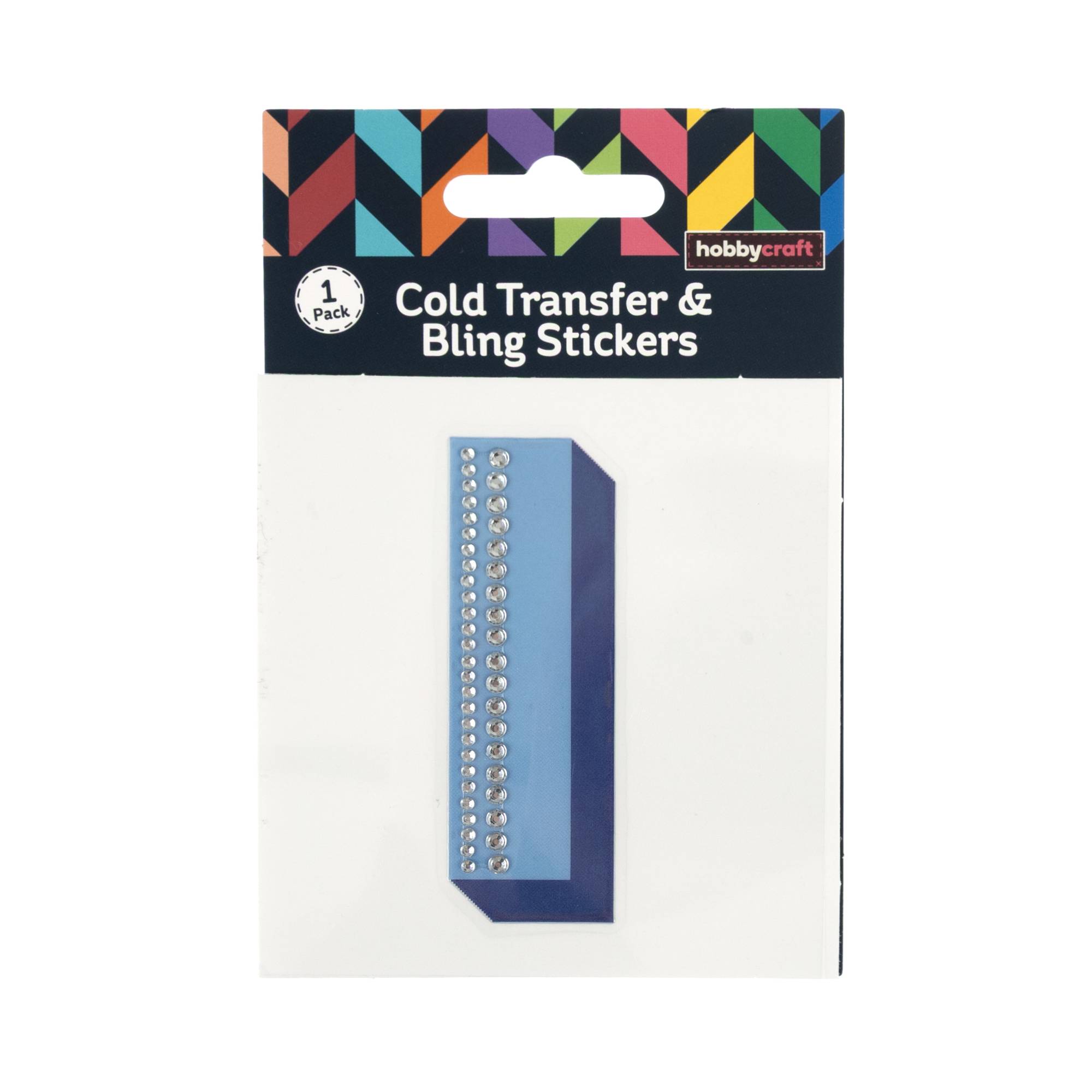 Cold Transfer and Bling Letter I Sticker Set