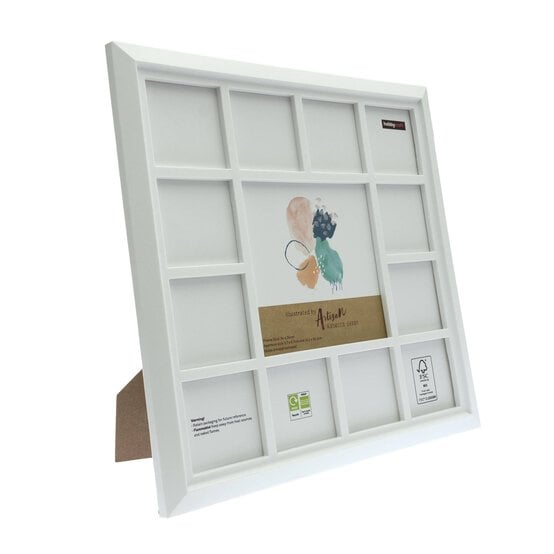 White Multi-Aperture Frame 34cm x 34cm