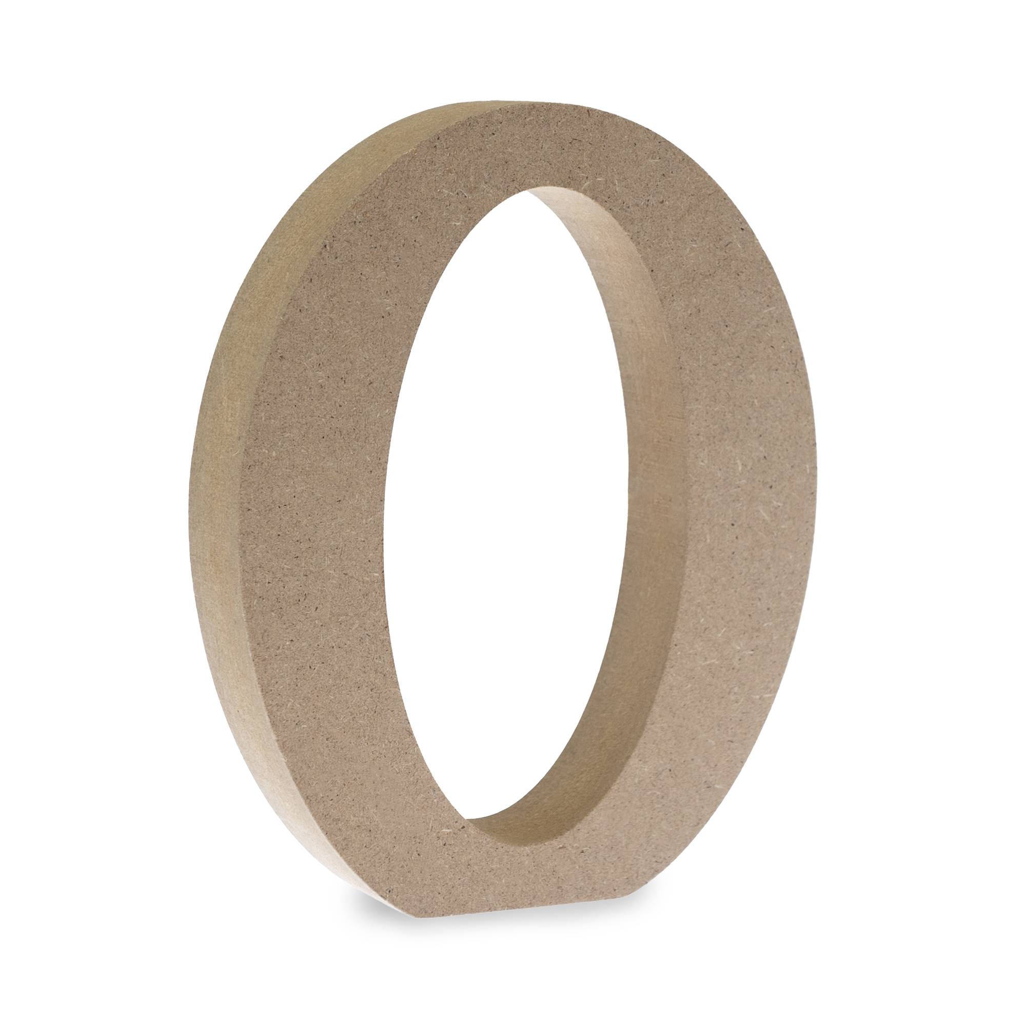 MDF Wooden Number 0 13cm