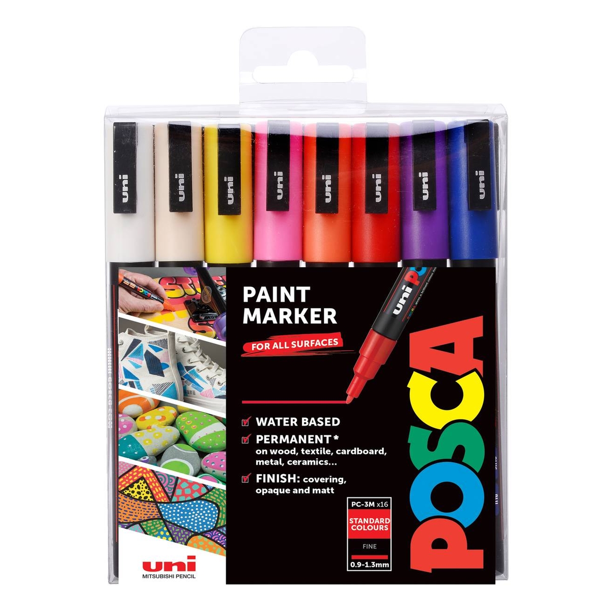 Uni-ball Posca PC-3M Marker Pens 16 Pack