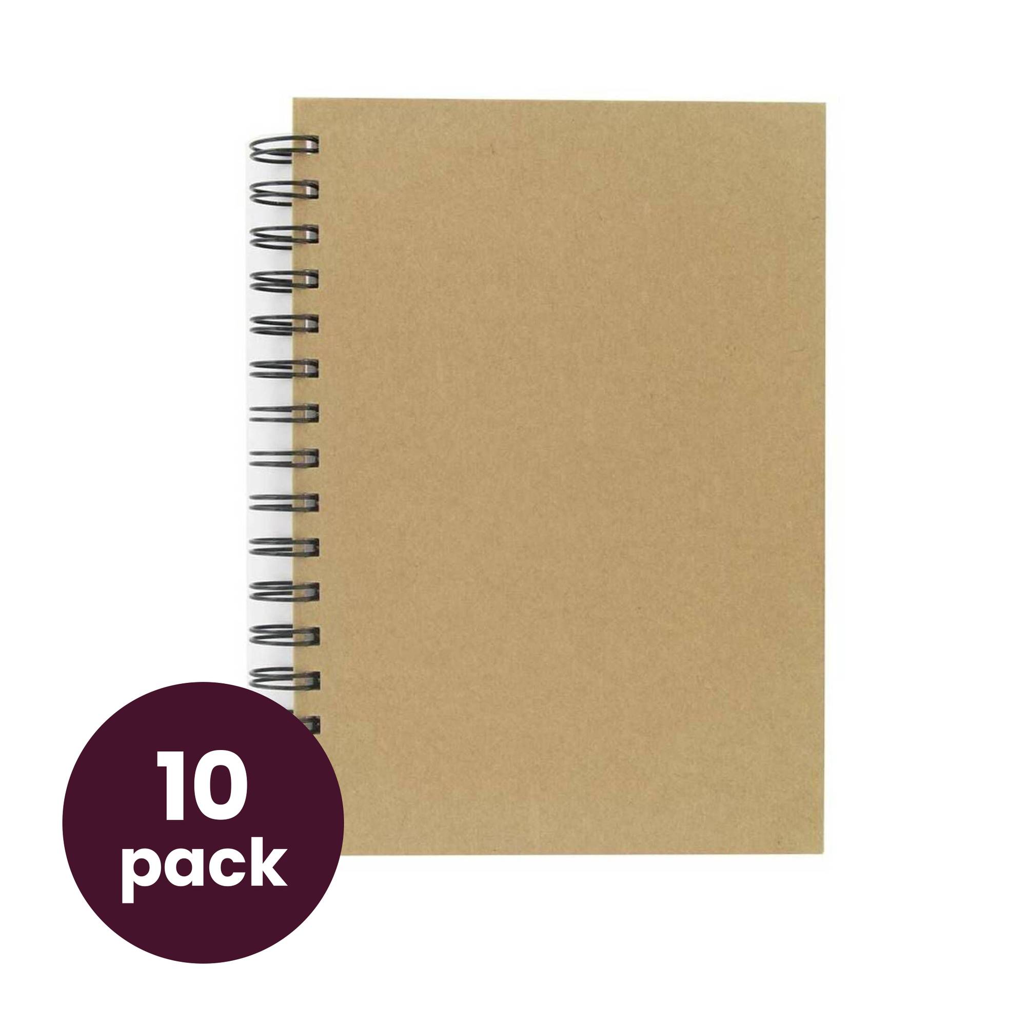 A5 Kraft Lined Notebook 10 Pack