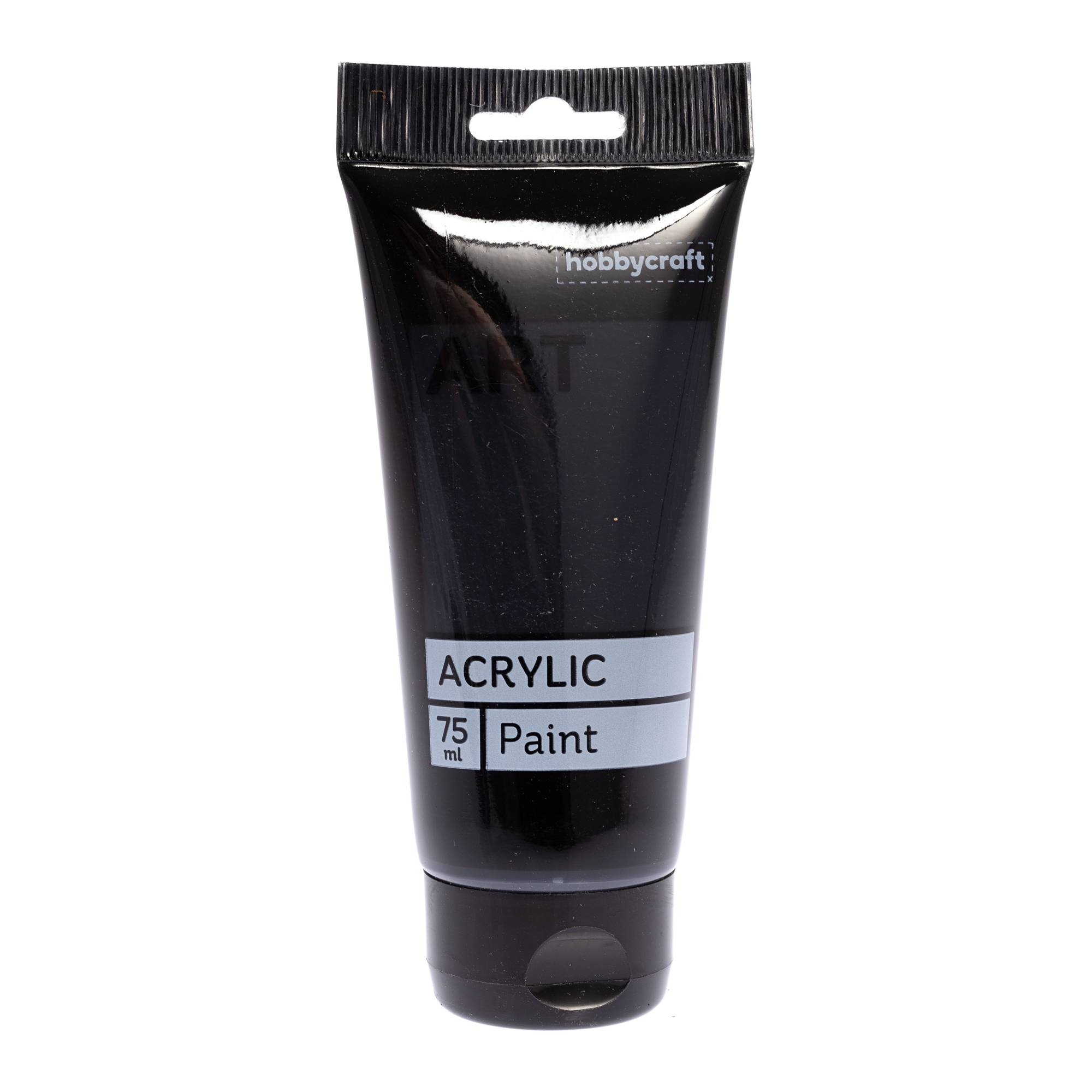 Black Art Acrylic Paint 75ml