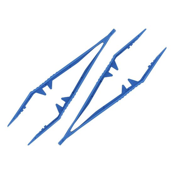Blue Plastic Tweezers 2 Pack