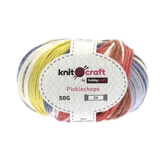 Knitcraft Red Multi Picklechops DK Yarn 50g