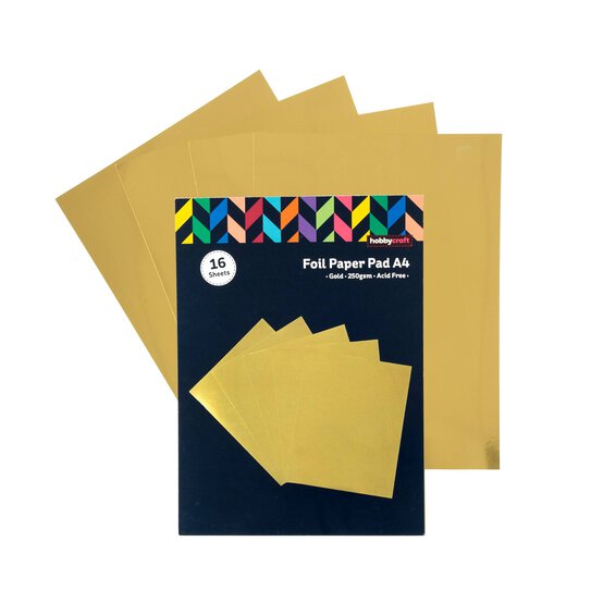 Gold Foil Paper Pad A4 16 Pack