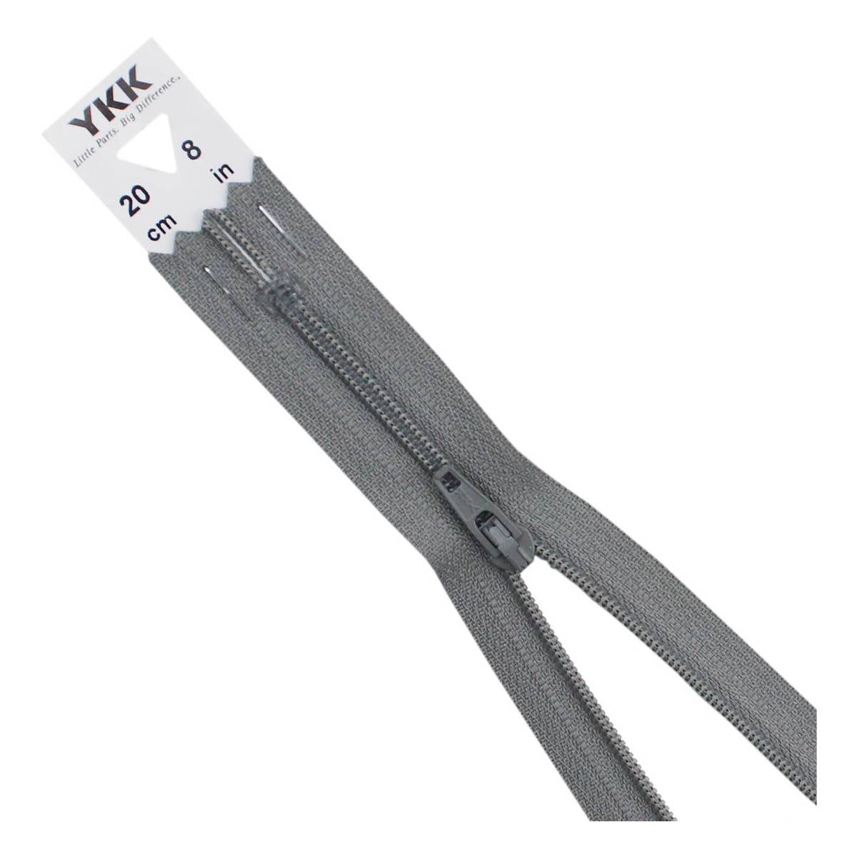 YKK Light Grey Dress and Skirt Zip 20cm