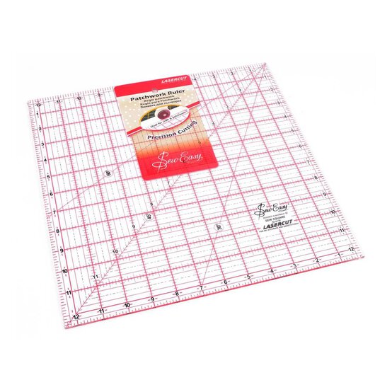 Sew Easy Square Quilting Ruler 12.5 x 12.5 Inches