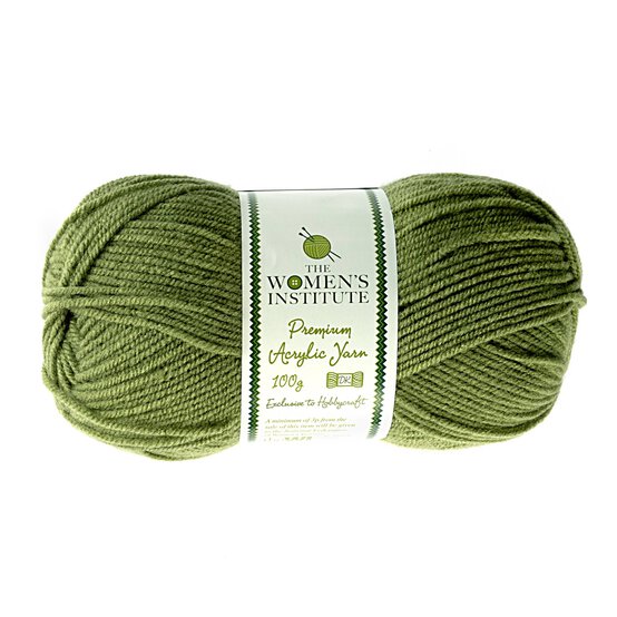 Women's Institute Sage Green Premium Acrylic Yarn 100g