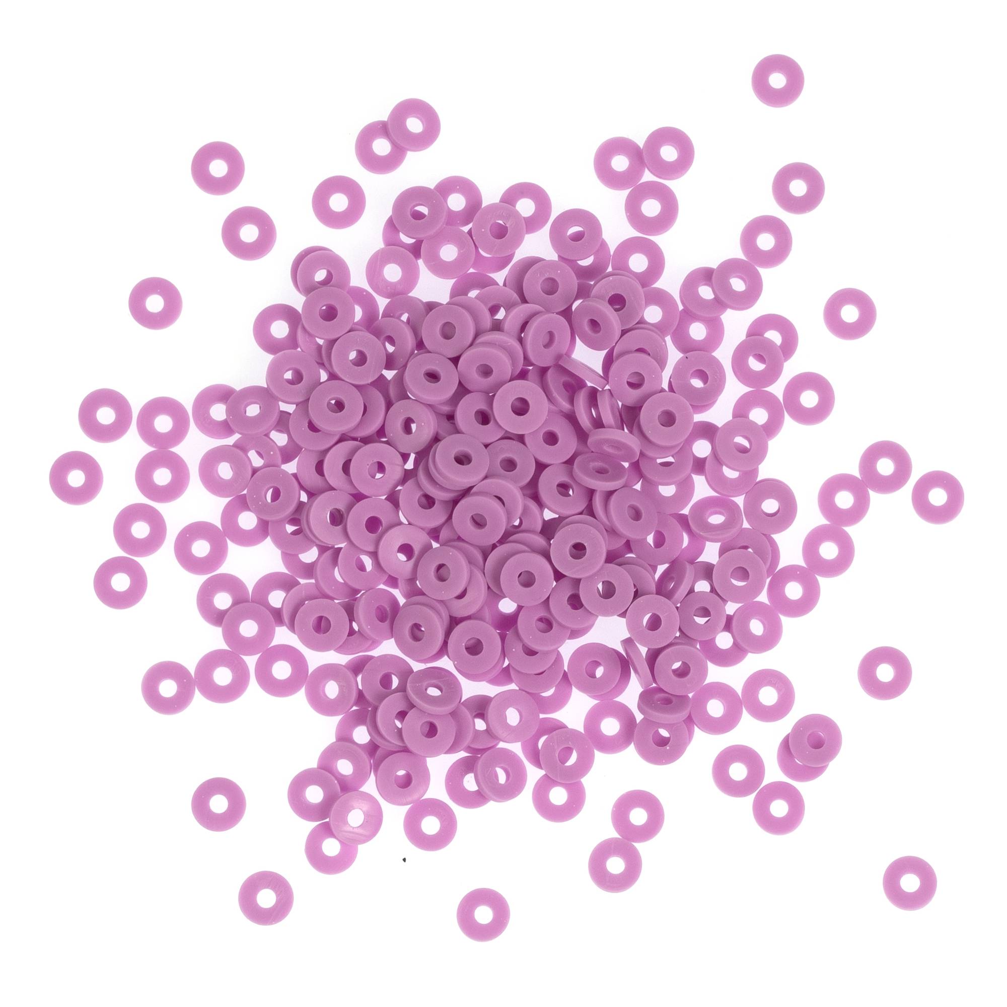 Purple Clay Beads 6mm 12g
