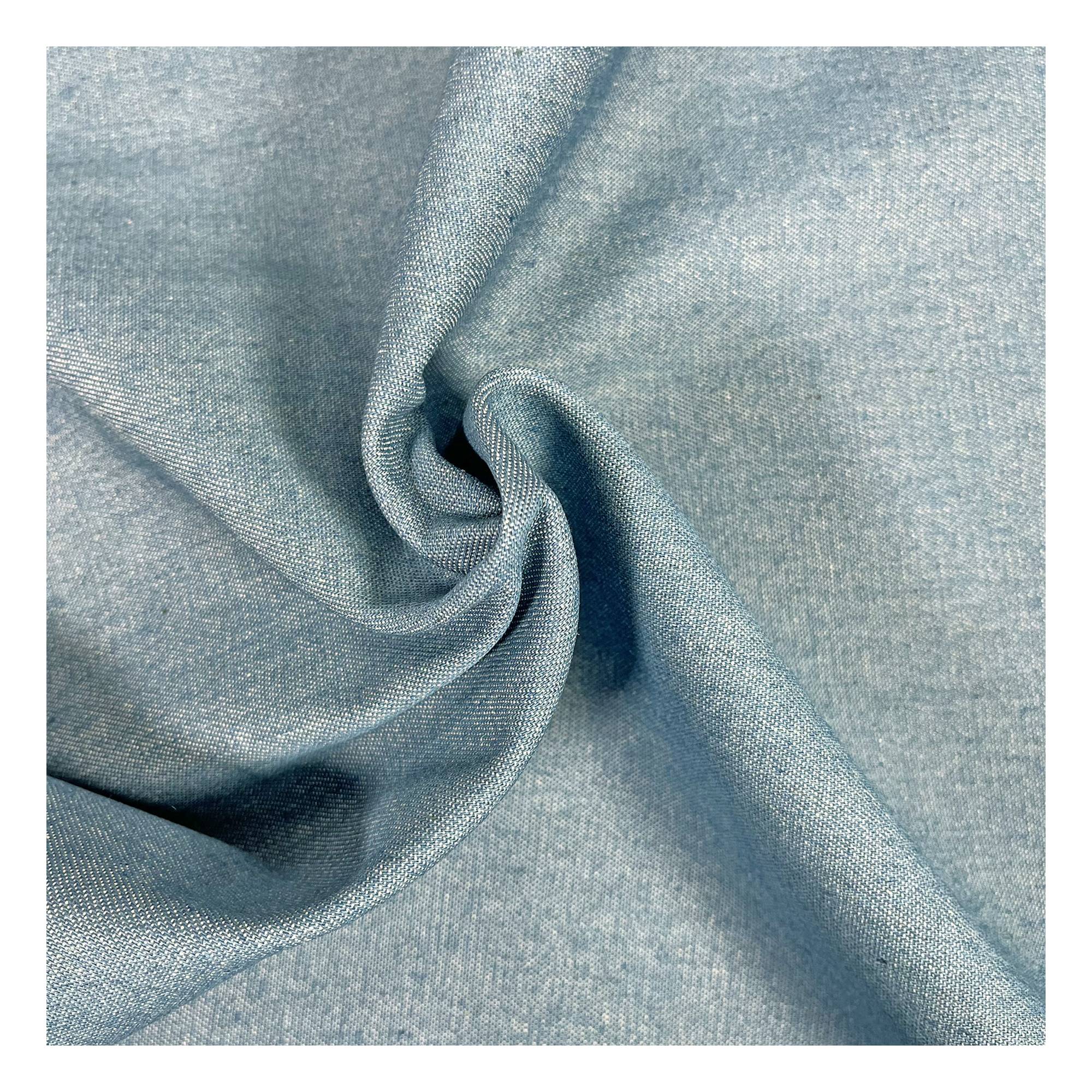 Sky Blue Cotton Denim Fabric by the Metre