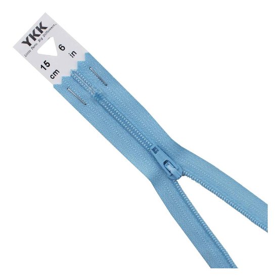 YKK Light Blue Dress and Skirt Zip 15cm