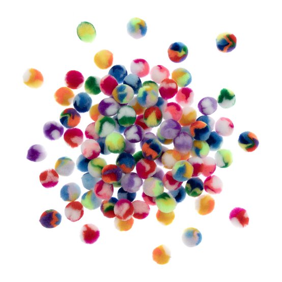 Rainbow Pom Poms 2cm 100 Pack