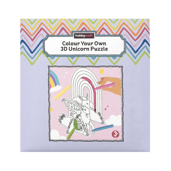 Colour Your Own 3D Unicorn Puzzle Kit