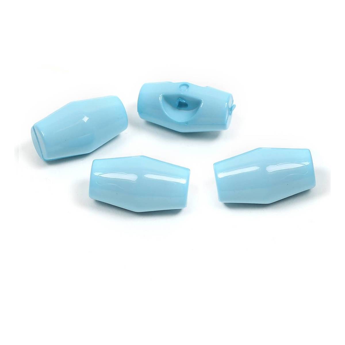 Hemline Blue Basic Barrel Button 4 Pack