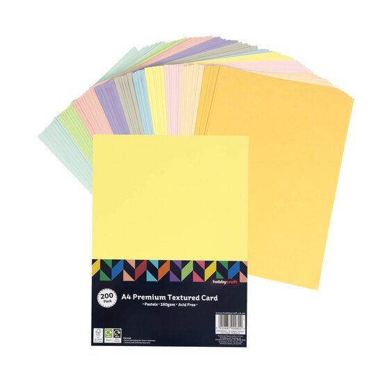 Pastel Textured Card A4 200 Pack